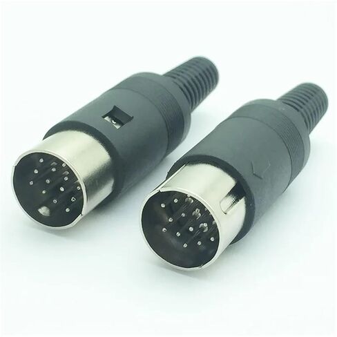 5Pcs 13Pins DIN Connector Male Plugs Audio AV 13P Jack Socket with Spring Handle Wire Connectors in Saudi Arabia