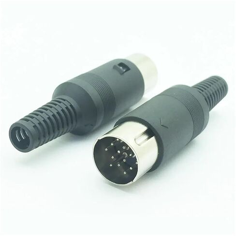 5Pcs 13Pins DIN Connector Male Plugs Audio AV 13P Jack Socket with Spring Handle Wire Connectors in Saudi Arabia