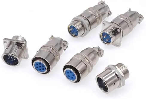 1Pcs XS12 Connector 12mm Quick Push-Pull Circular Square Socket 2pin 3pin 4pin 5pin 6pin 7pin 3A 400v Male and Female(3P Female) in Saudi Arabia