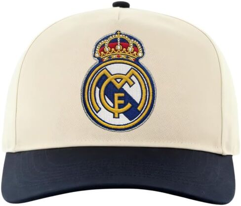 قبعة كرة القدم Icon Sports 2026 Real Madrid مرخصة رسميًا - كريمية على التاج مع شعار اللون الأصلي in Saudi Arabia
