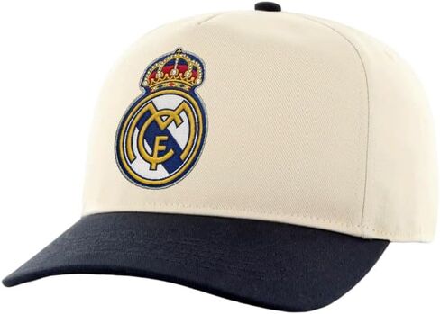 قبعة كرة القدم Icon Sports 2026 Real Madrid مرخصة رسميًا - كريمية على التاج مع شعار اللون الأصلي in Saudi Arabia