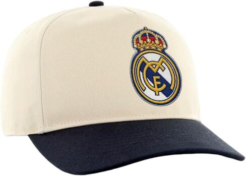 قبعة كرة القدم Icon Sports 2026 Real Madrid مرخصة رسميًا - كريمية على التاج مع شعار اللون الأصلي in Saudi Arabia