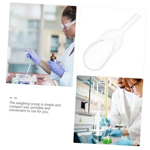 Zerodeko Laboratory Weighing Scoop Set Professional Glass Weighing Spoon Wide Mouth Design for Experimentation and Measurement in Saudi Arabia