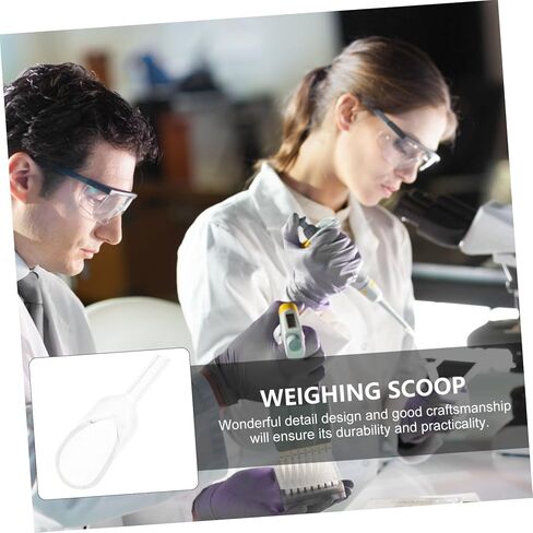 Zerodeko Laboratory Weighing Scoop Set Professional Glass Weighing Spoon Wide Mouth Design for Experimentation and Measurement in Saudi Arabia