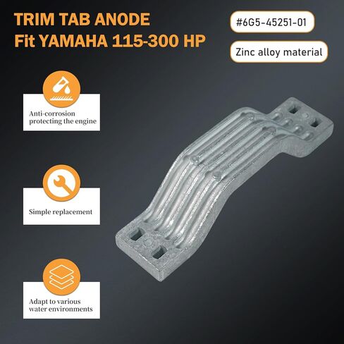 6G5-45251-01 Zinc Boat Outboard Anode Replacement for Yamaha Outboard 115-300HP Engine in Kuwait