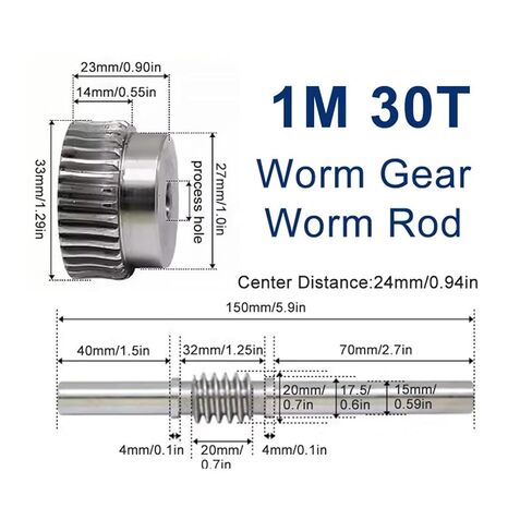 1 معامل 30 ترس أسنان ونسبة نقل قضيب 1 متر 1:30 45 # فولاذ لأجزاء CNC 1 قطعة in Kuwait