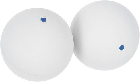 Ciieeo 2pcs Rubber Squash Training Balls for Beginner Practice and Reaction Improvement, White with Blue Dot, Elastic Bouncing Squash Equipment for Indoor Hand-Eye Coordination in Saudi Arabia