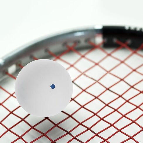 Ciieeo 2pcs Rubber Squash Training Balls for Beginner Practice and Reaction Improvement, White with Blue Dot, Elastic Bouncing Squash Equipment for Indoor Hand-Eye Coordination in Saudi Arabia