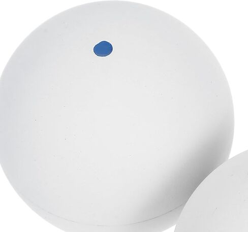 Single Dot Squash Training Balls 2pcs White with Blue Dot Rubber Sports Bounce Balls for Reaction Training and Indoor Practice Suitable for Beginners in Saudi Arabia