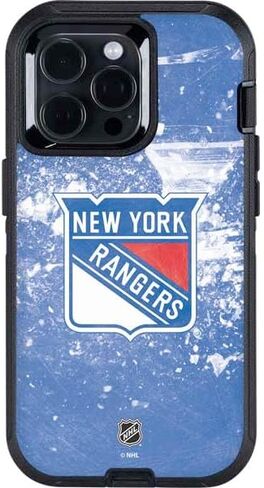 Skinit Decal Phone Skin Compatible with OtterBox Defender iPhone 15 Pro Max - Officially Licensed NHL New York Rangers Frozen Design in Saudi Arabia