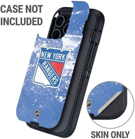 Skinit Decal Phone Skin Compatible with OtterBox Defender iPhone 15 Pro Max - Officially Licensed NHL New York Rangers Frozen Design in Saudi Arabia