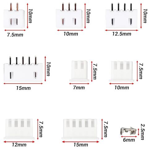 230pcs XH2.54 PH2.0 2p 3p 4p 5 pin 2.54mm 2.0mm Pitch Terminal Kit Housing Pin Header JST Connector Wire Connectors Adaptor in Saudi Arabia