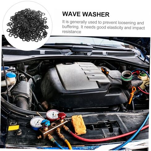 DOITOOL 500pcs Compression Type Wave Washers Spring Steel Washers Elastic Repair for Automotive Home and Shop Use in Saudi Arabia
