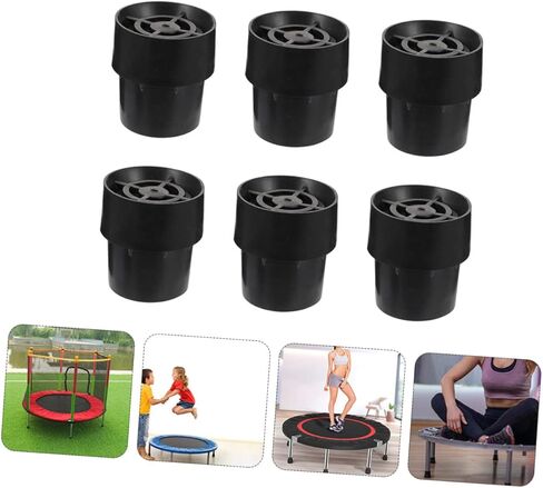 POPETPOP 6Pcs Non Skid Trampoline Pole Covers Noise Reduction Pads for Leg Protection Black Chair Feet Protectors and Gentle Material for Home Use and in Saudi Arabia