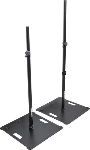 Prox X-Polaris BL Polaris Portable Speaker and Lighting Dual Stand Kit with Base Plate, Adjustable Pole, and Carry Bags - Black Finish in Saudi Arabia