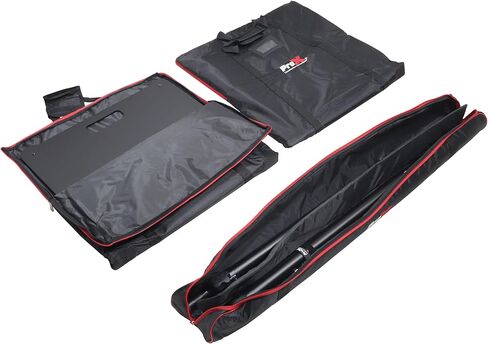Prox X-Polaris BL Polaris Portable Speaker and Lighting Dual Stand Kit with Base Plate, Adjustable Pole, and Carry Bags - Black Finish in Saudi Arabia