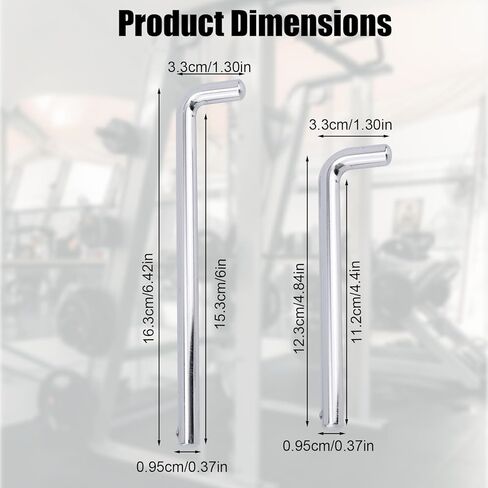 NQEUEPN 2pcs Weight Stack Pin, 3/8in Diameter 6in/15.3cm & 4.4in/11.2cm Weight Loading Pin L Shaped Stack Extender Selector Inserts Gym Fitness Equipment for Home Gym in Saudi Arabia