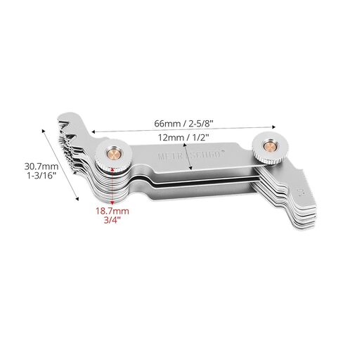 QWORK Screw Thread Pitch Gauge Tool, Metric, Imperial & US Screw Gauge, Pitch Cutting Gauge Caliper Gages Measuring Tool, 55 Degree & Metric 60 Degree Thread Pitch Gauge in Saudi Arabia
