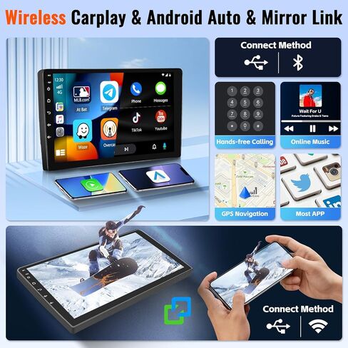 4+64GB Android 15 Car Radio for Ford Escape 2000-2006/Mazda Tribute 2000-2007/Mercury Mariner 2005-2007 with Carplay Android Auto ، 9 "شاشة تعمل باللمس-GPS WiFi Bluetooth 5.0 FM RDS 32EQ in Kuwait