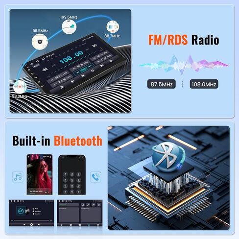 4+64GB Android 15 Car Radio for Ford Escape 2000-2006/Mazda Tribute 2000-2007/Mercury Mariner 2005-2007 with Carplay Android Auto ، 9 "شاشة تعمل باللمس-GPS WiFi Bluetooth 5.0 FM RDS 32EQ in Kuwait