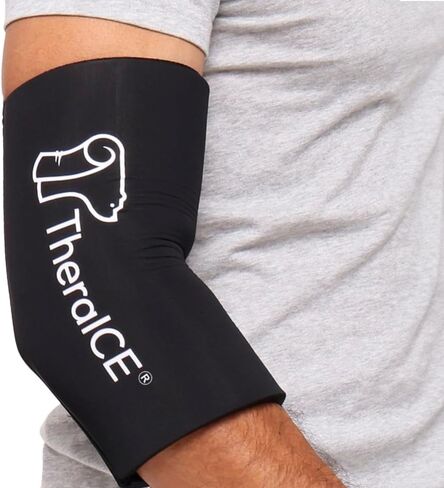 TheraICE Elbow Ice Pack Wrap Compression Sleeve for Injuries Reusable Gel Arm Cold Packs | Tennis Elbow Golfers & Cubital Tunnel, Tendinitis Pain Relief | Plus Shin Splints, Calf Strain | Women & Men in Saudi Arabia