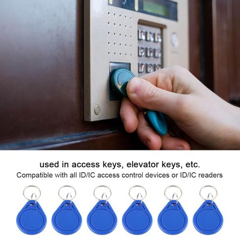 بطاقة 125 كيلو هرتز RFID الموجودة في قاعدة المفتاح EM4100، 50 قطعة من العلامات الرئيسية للتحكم في الوصول لأنظمة الدخول والمصاعد ومواقف السيارات، دورات قراءة 100 كيلو، الاحتفاظ بالبيانات لمدة 10 سنوات، رموز سلسلة مفاتيح ABS متينة (IC) in Saudi Arabia