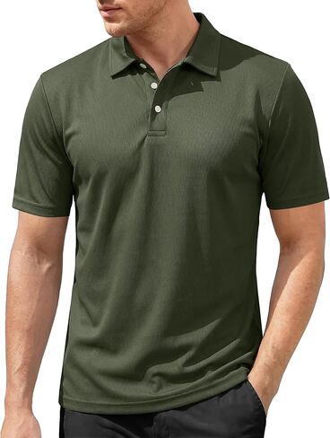 Boladeci Men's Golf Polo Shirts Short Sleeve Performance Quick Dry Breathable Work Business Casual Shirts in Kuwait