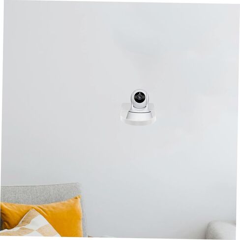 POPETPOP 2pcs Adhesive Wall Mount Shelf for Security Cameras and Monitors No Drill Installation Space-Saving Design for Use in Saudi Arabia