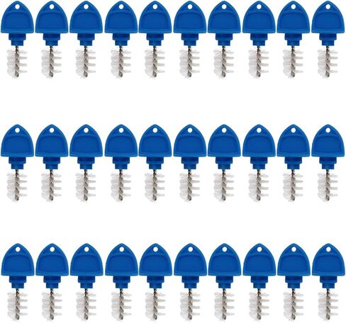 Beer Plugs Tap Brush,30 Pack Beer Faucet Tap Cleaning Plug Brush For Draft Beer Faucet Cap (Blue) in Saudi Arabia