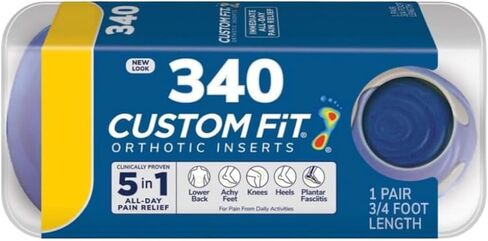 Custom Fit Orthotics 3/4 Length Inserts CF340, Arch Support Insoles for Men Women, Get Clinically Proven All-Day Relief from Lower Back, Knee, Plantar Fasciitis & Heel Pain, Achy Feet in Saudi Arabia