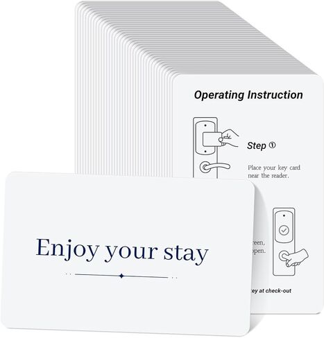 500 حزمة 13.56 ميجا هرتز بطاقة مفتاح RFID للفندق، بطاقة مفتاح RFID فارغة بدون لمس، بطاقة مفاتيح ذكية للفندق قابلة للطباعة لأنظمة أبواب الفنادق in Kuwait