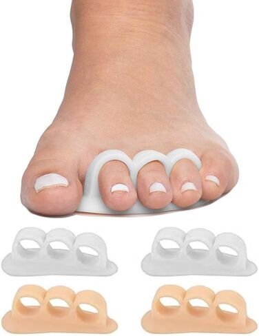 4-Pack Silicone Foot Inserts, Soft & Reusable, Shoe-Friendly for Daily Wear, Suitable for Women & Men, 2 White & 2 Skin in Saudi Arabia
