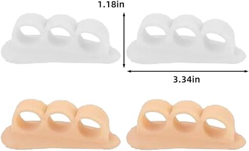 4-Pack Silicone Foot Inserts, Soft & Reusable, Shoe-Friendly for Daily Wear, Suitable for Women & Men, 2 White & 2 Skin in Saudi Arabia