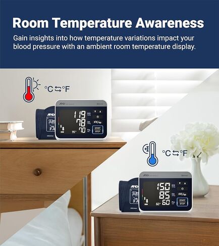 A&D Medical Precision Check Pro Blood Pressure Monitor for Home Use with Bluetooth UA-910BLE - Wide Range Cuff (8.6-16.5" / 22-42cm), 4 Users, iOS & Android Compatible, AC Adapter & Carrying Case in Saudi Arabia