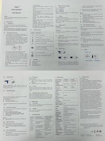جهاز مراقبة الأكسجين في الدم من Vibeat OxyU - تتبع مستمر للأكسجين ومعدل ضربات القلب مع مستشعر الإصبع، ومقياس تأكسج نبض بلوتوث مع إشعار في الوقت الحقيقي، تطبيق مجاني وتقرير للكمبيوتر الشخصي in Kuwait