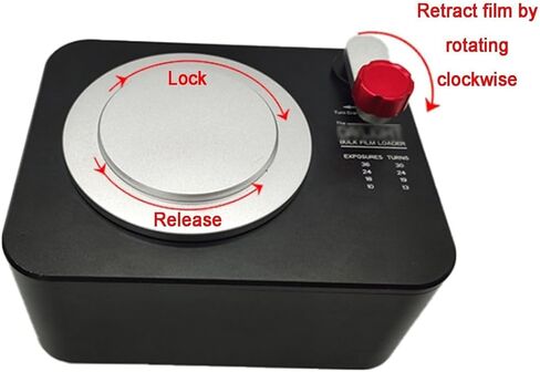 35mm Film Dispenser, Film Roll Separator, with Felt Built-in, Max Spindle Count 30, with Locking Lid and Rewind Handle, for Retro Camera in Kuwait