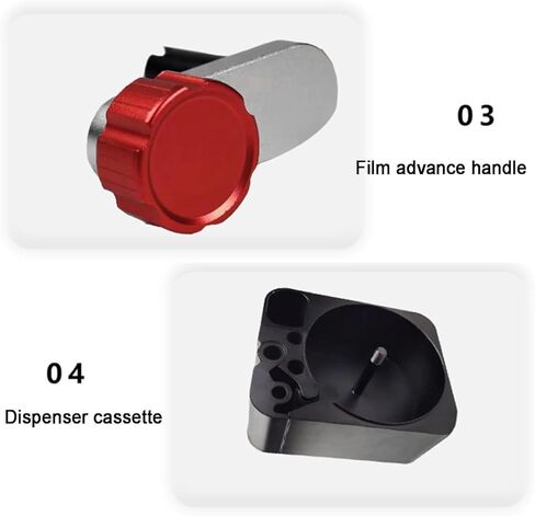 35mm Film Dispenser, Film Roll Separator, with Felt Built-in, Max Spindle Count 30, with Locking Lid and Rewind Handle, for Retro Camera in Kuwait