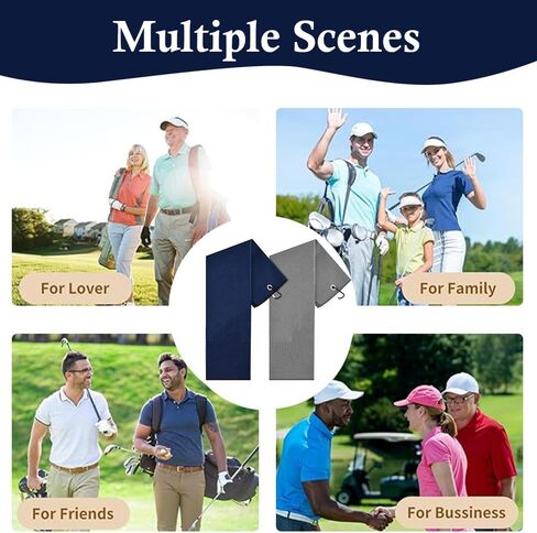 2 Pack Golf Towels(16" X 24") with Carabiner Clip, Portable Microfiber Fabric Waffle Pattern Golf Towel for Golf Bag, Golf Gifts for Men/Women in Saudi Arabia