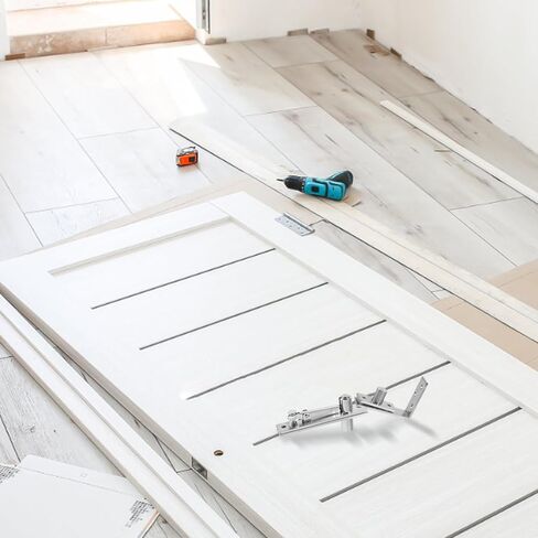 BESTYASH Heavy Duty 1 Pair Stainless Steel Hidden Door Pivot Hinges for Cabinet Doors with Torque Control Suitable for Home and Office Use in Kuwait