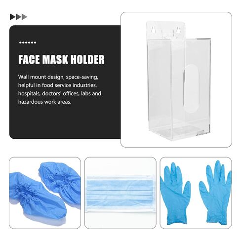 Wall Mounted Glove Dispenser and Mask Holder Acrylic Glove Storage Box Lightweight Wall Mount Organizer for Labs Hospitals Food Service Areas in Saudi Arabia