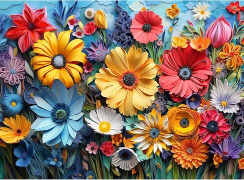 300 Pieces Puzzle for Adults | Flowers House Puzzle | Recycled Cardboard Large Piece Jigsaw Puzzles 300 Pieces | Challenging Game Home Decor Birthday Party Gift Toy 20.5 * 15 inch in Saudi Arabia