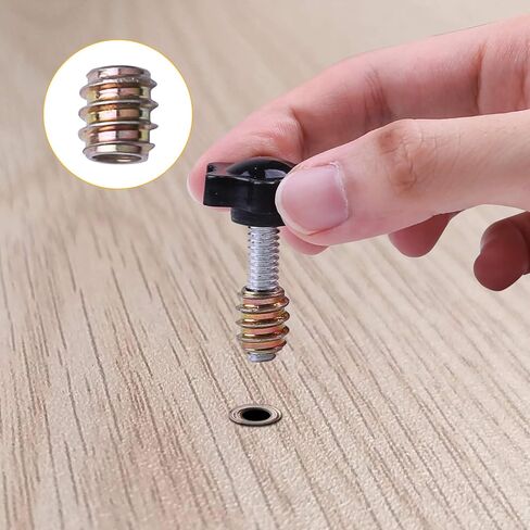 Wulankd 48 Piece T Track Bolts and Knobs Kit, 1/4" x20 T Knob Bolts Kit, Star Knob Kit, T Track Accessories for Woodworking Jigs and Fixtures in Kuwait