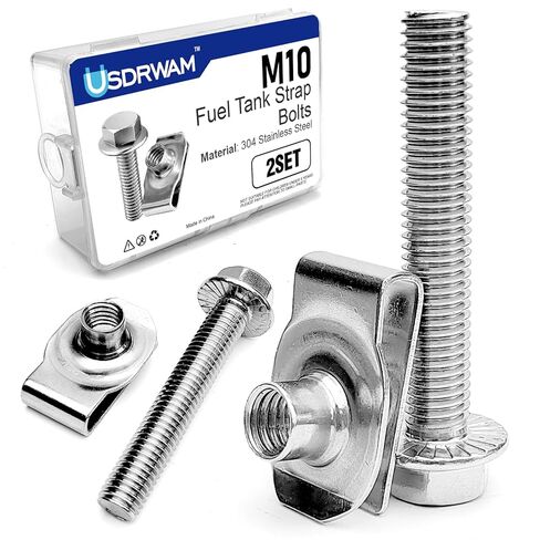 Fuel Tank Strap Bolts, 304 Stainless Steel Fuel Gas Tank Straps Bolts & Locking Nuts Hardware Kit Compatible with Chevy Silverado Replace 55157,Gm 11516770 11519894 15743078 (2 Set) in Kuwait
