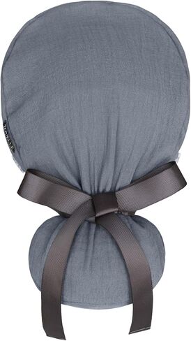 Ponytail Scrub Cap for Women – Solid Dusty Blue Surgical Cap with Buttons, Cotton Ponytail Scrub Caps, Adjustable Surgical Hat for Women to Secure Long Hair in Saudi Arabia