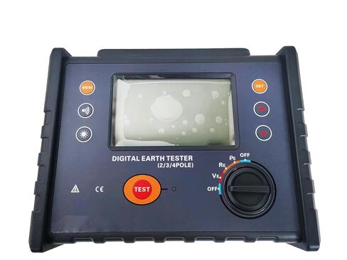 Digital Ground Resistance Tester Soil Resistivity Meter Earth Resistance Meter with 2,3 and 4 Wire Test Method Resistance 0.00Ω~30.00kΩ Soil Resistivity Range 0.00Ωm～9999kΩm Data Storage 500 Set in Saudi Arabia