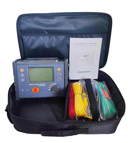 Digital Earth Resistance Meter Soil Resistivity Meter Ground Resistance Tester with 2,3 and 4 Wire Test Method Resistance 0.00Ω~30.00kΩ Soil Resistivity Range 0.00Ωm～9999kΩm Data Storage 500 Set in Saudi Arabia