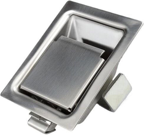 Pull Type Panel Lock Latch Lock Stainless Steel Flat Small Toolbox Equipment Lock Industrial Hardware 1Pcs(Stainless Steel) in Saudi Arabia