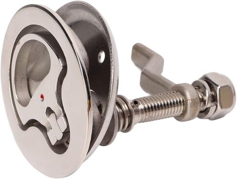 HUIOP Boat Cam Latch, Polished Stainless Steel Marine Hatch Latch with Back Plate, High Strength Adjustment Range, Classic Design, Versatile and Practical, Ships, Yachts, Motor Homes in Saudi Arabia