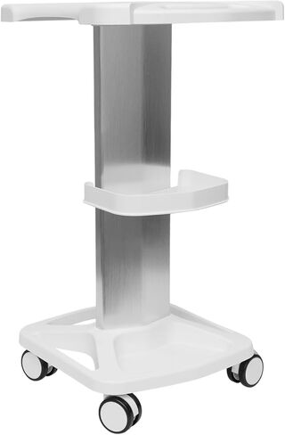 Aluminum Alloy Salon Trolley Cart - Mobile Dental Tool Stand with Swivel Casters for Ultrasonic Cavitation & RF Machines - Assembled Medical Equipment Cart in Saudi Arabia