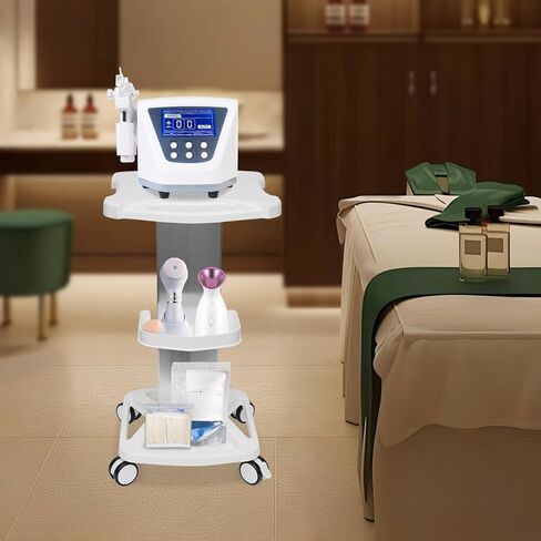 Aluminum Alloy Salon Trolley Cart - Mobile Dental Tool Stand with Swivel Casters for Ultrasonic Cavitation & RF Machines - Assembled Medical Equipment Cart in Saudi Arabia